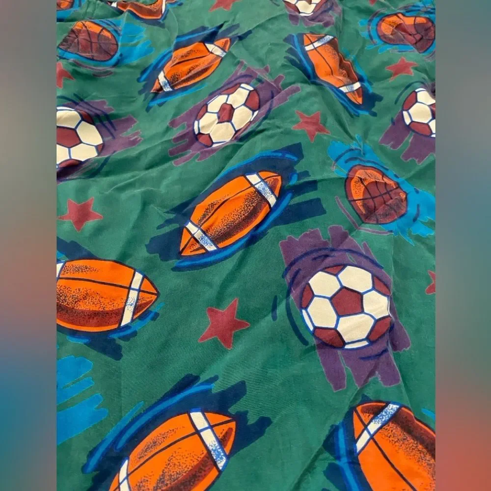 Y2K Silk Sports Sporty Baseball Basketball Button Up Kids Novelty Funky Shirt